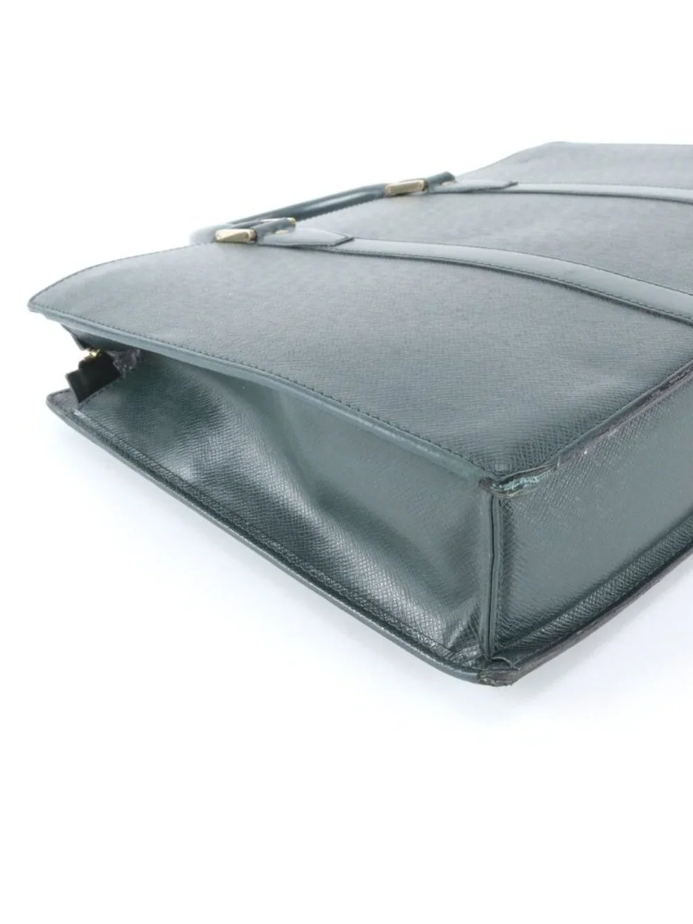 Louis Vuitton Taiga Porte Document Man Rosemary Leather Business Tote